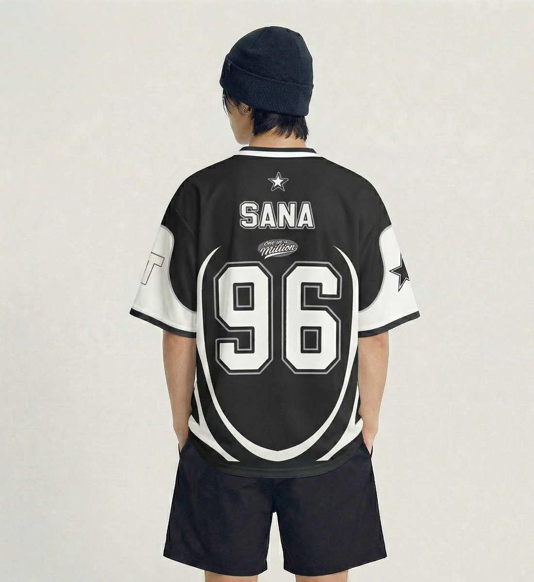 [TWICE] Black V-Neck Jersey (Unisex)