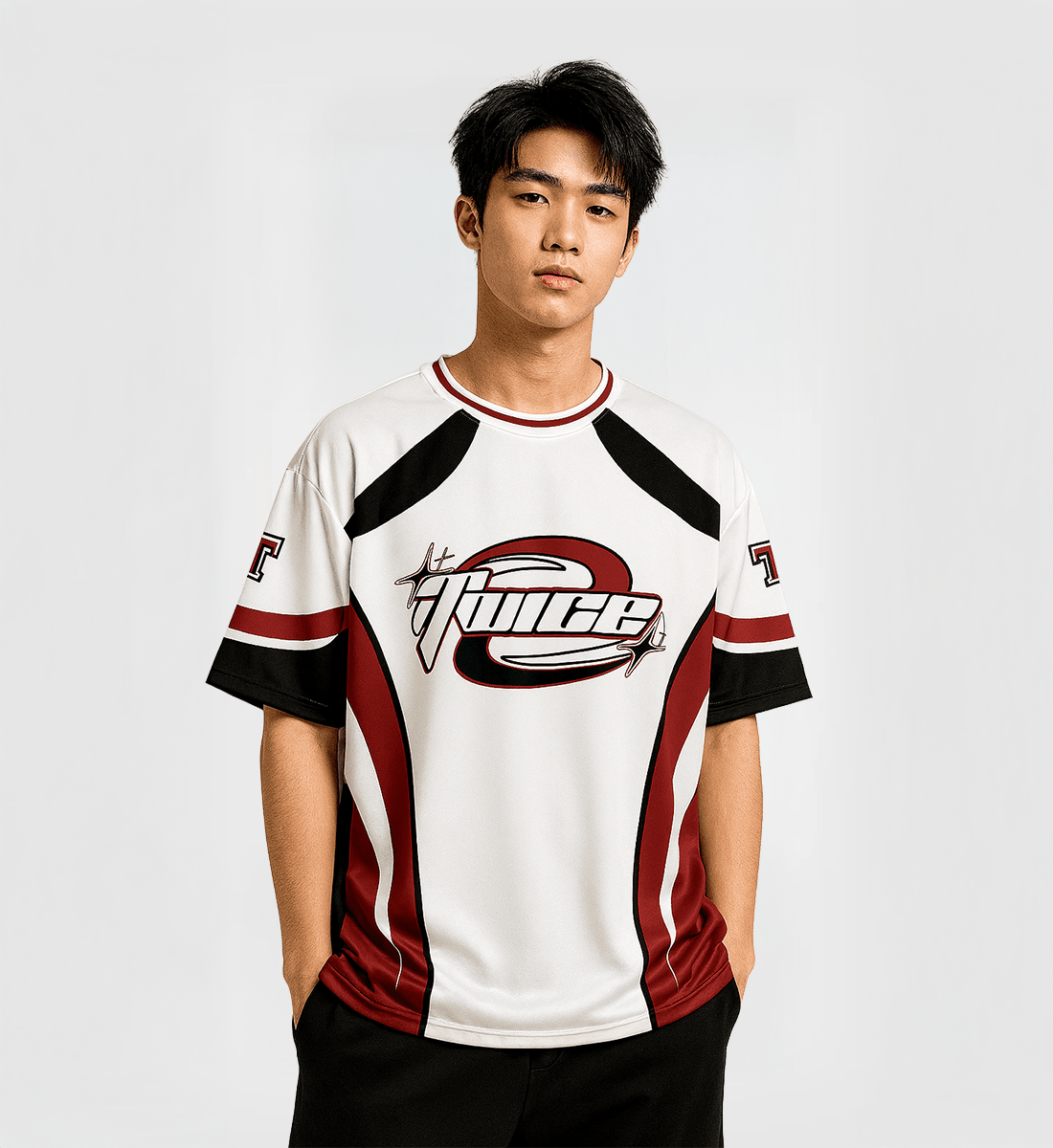 [TWICE] Crewneck Jersey (Dark Red)