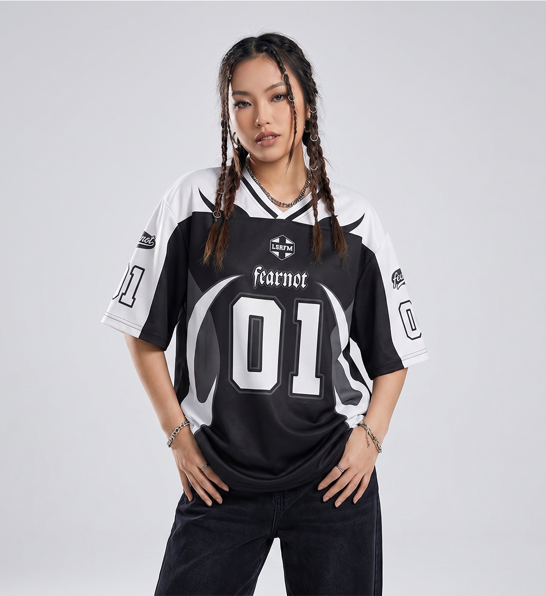 [LE SSERAFIM] Fearnot V-Neck Jersey (Unisex)