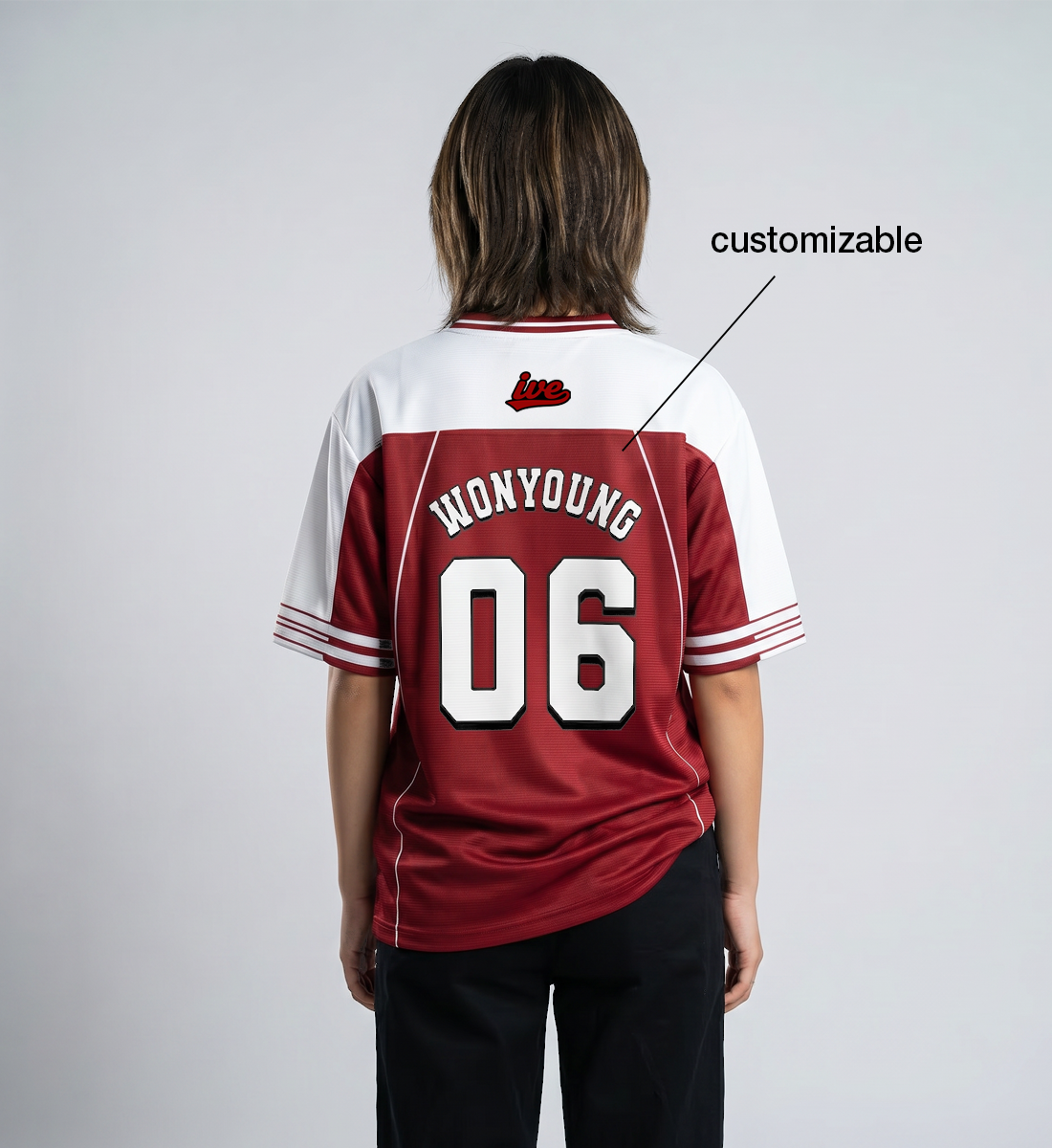 [IVE] V-Neck Jersey (Red Version)