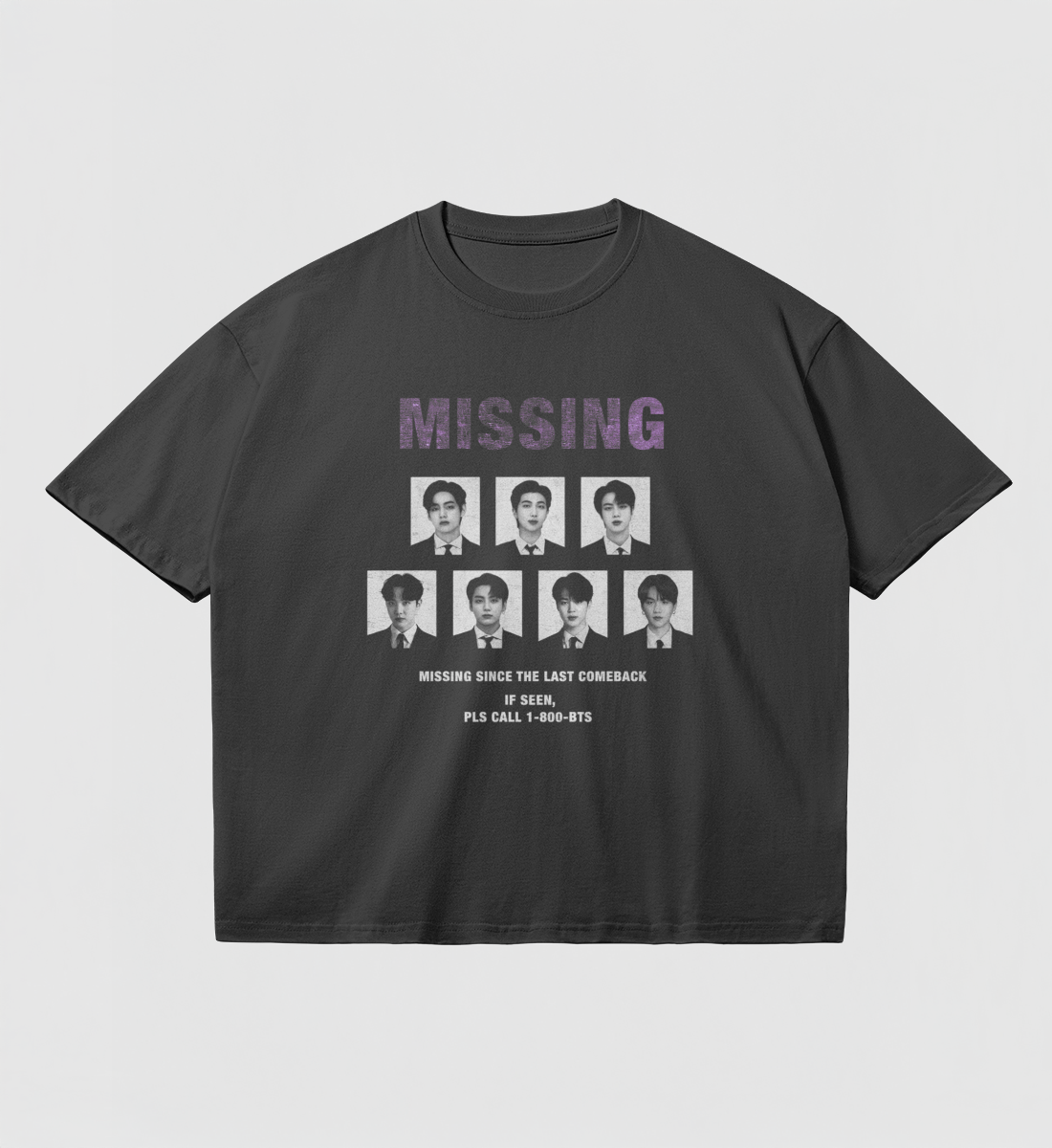 [BTS] "MISSING" Tee (black)
