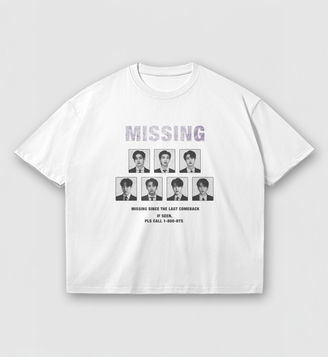 [BTS] "MISSING" Tee (white)