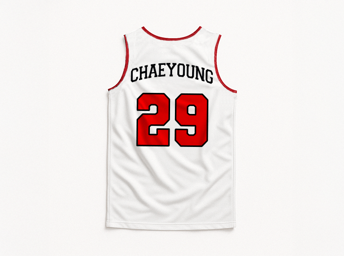 [TWICE] White Sleeveless Jersey (unisex)