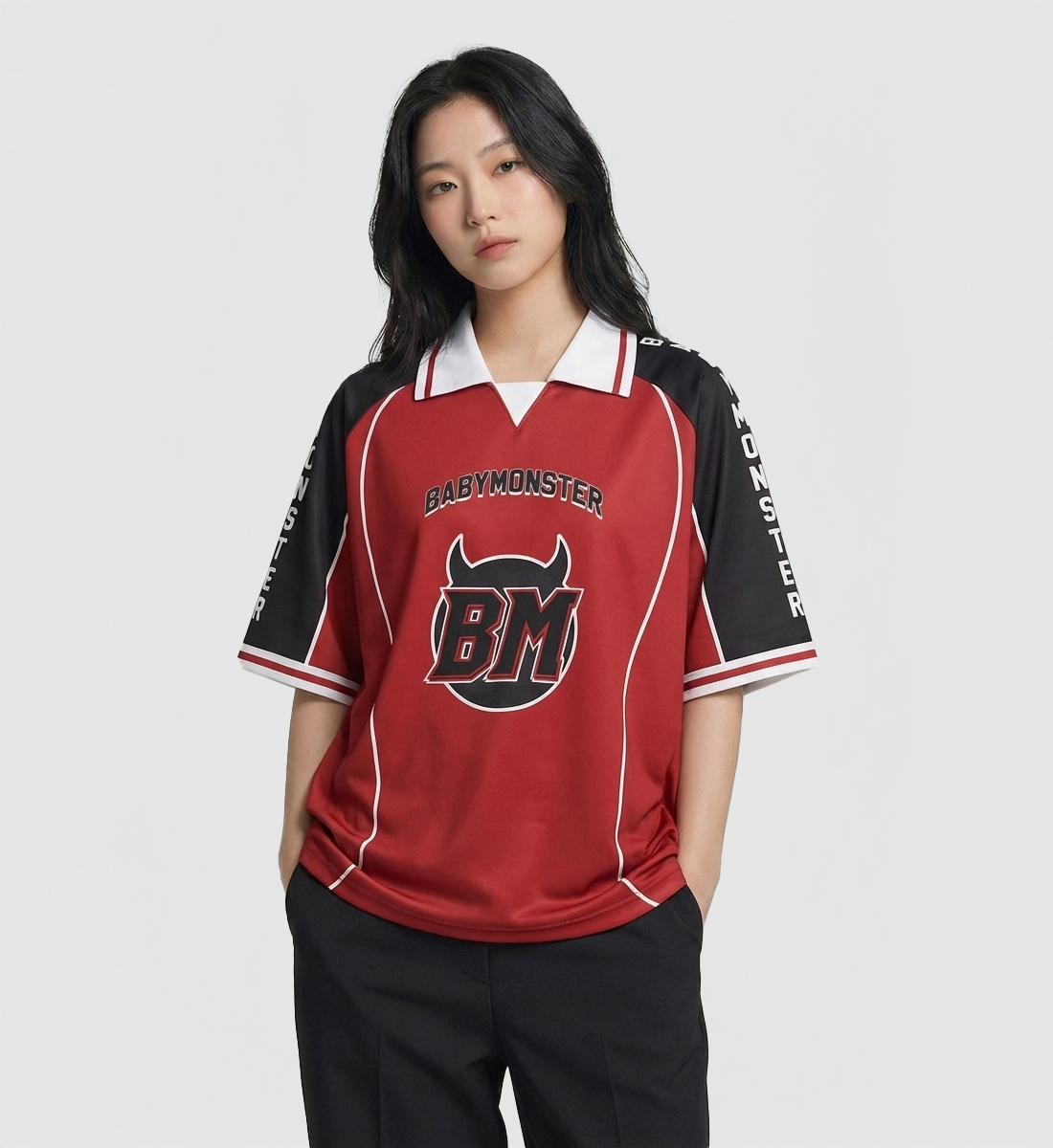 [BABYMONSTER] Polo Devil Jersey (Red) (Unisex)