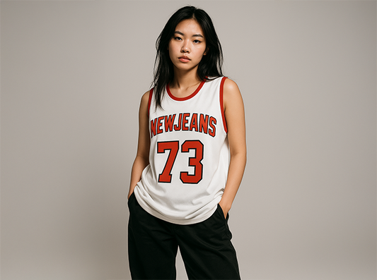 [NewJeans] White Sleeveless Jersey (unisex)