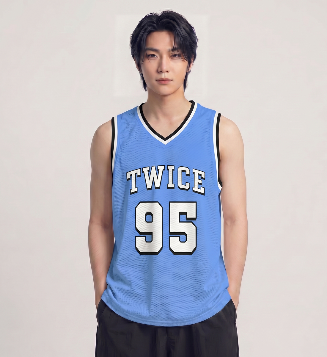 [TWICE] Sleeveless Jersey (Blue)
