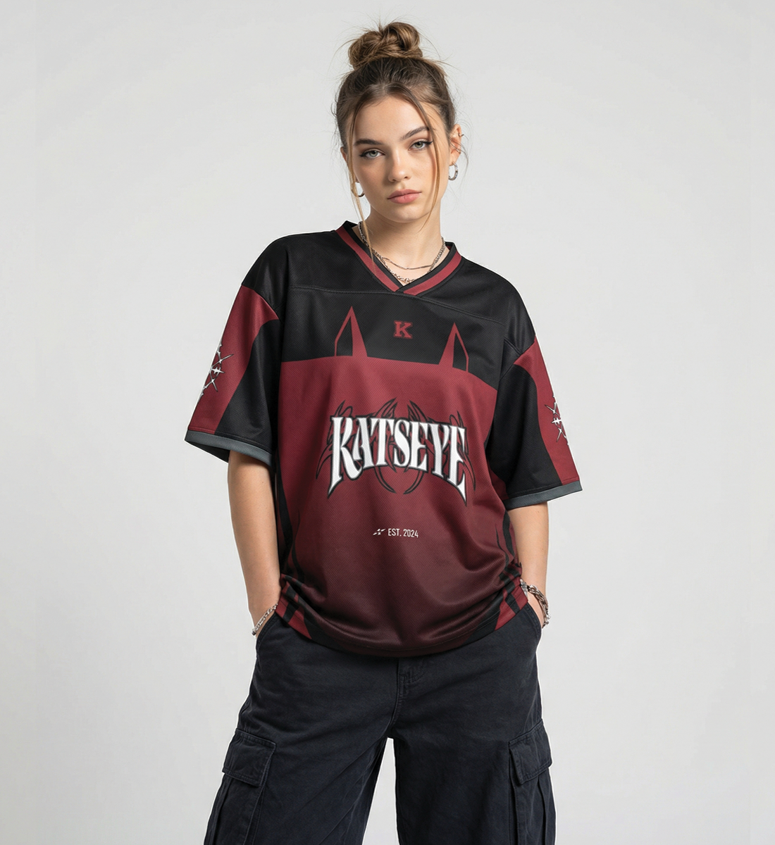 [KATSEYE] Eyekons V-Neck Jersey (unisex)