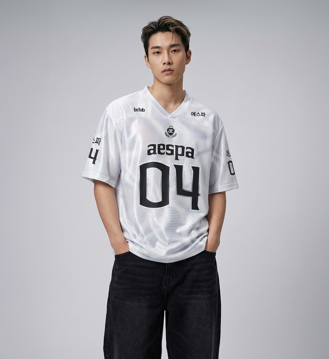 [AESPA] Glossy V-Neck Jersey (Unisex)