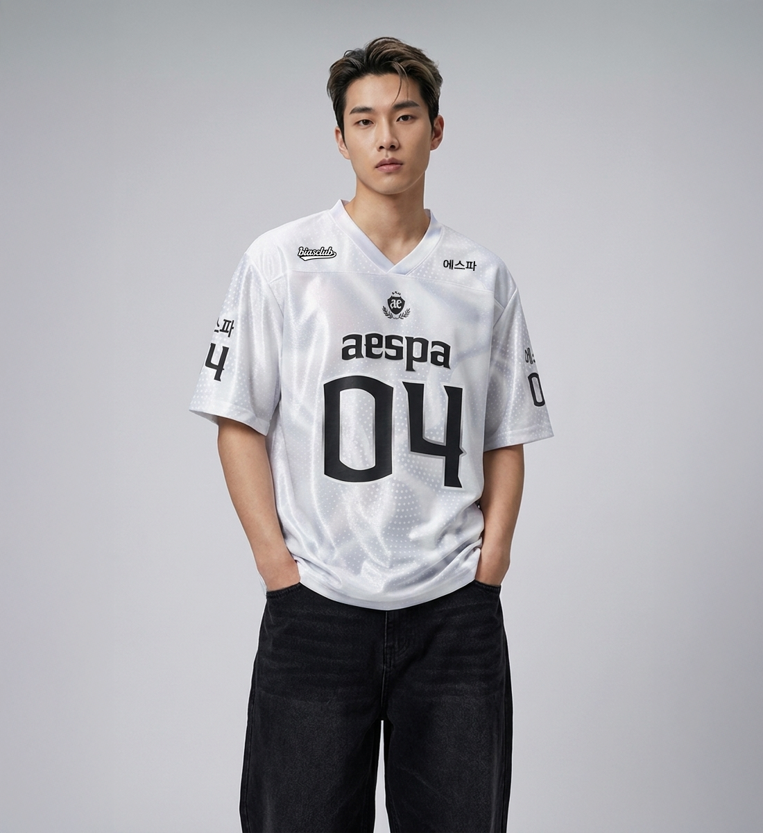 [AESPA] Glossy V-Neck Jersey (Unisex)