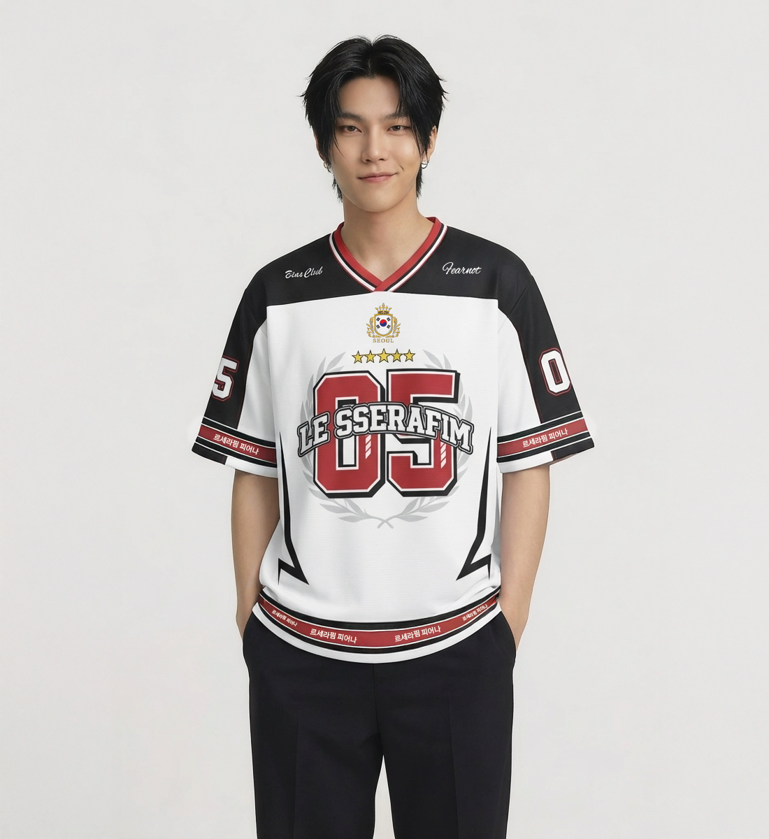 [LE SSERAFIM] V-Neck Jersey (Unisex)