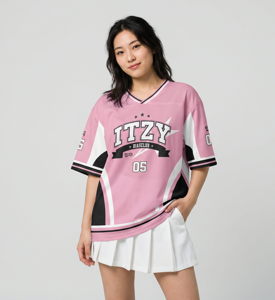 [ITZY] V-Neck Jersey (Pink)