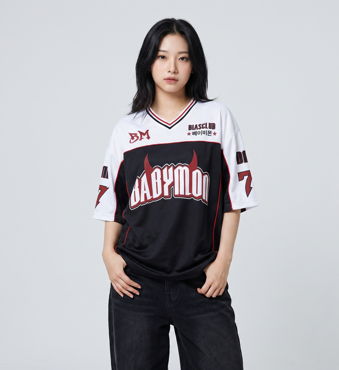 [BABYMONSTER] Oversized Boxy V-Neck (Unisex)