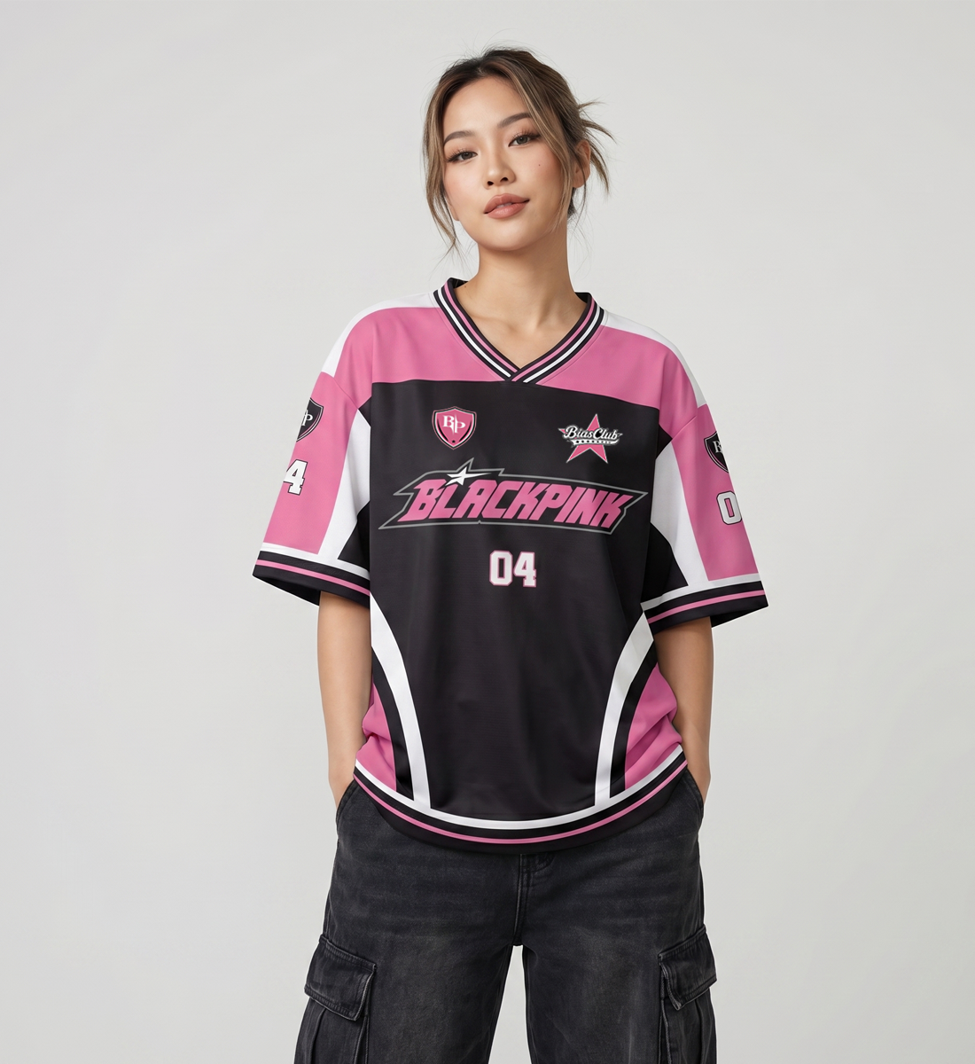 [BLACKPINK] V-Neck Jersey (Unisex)