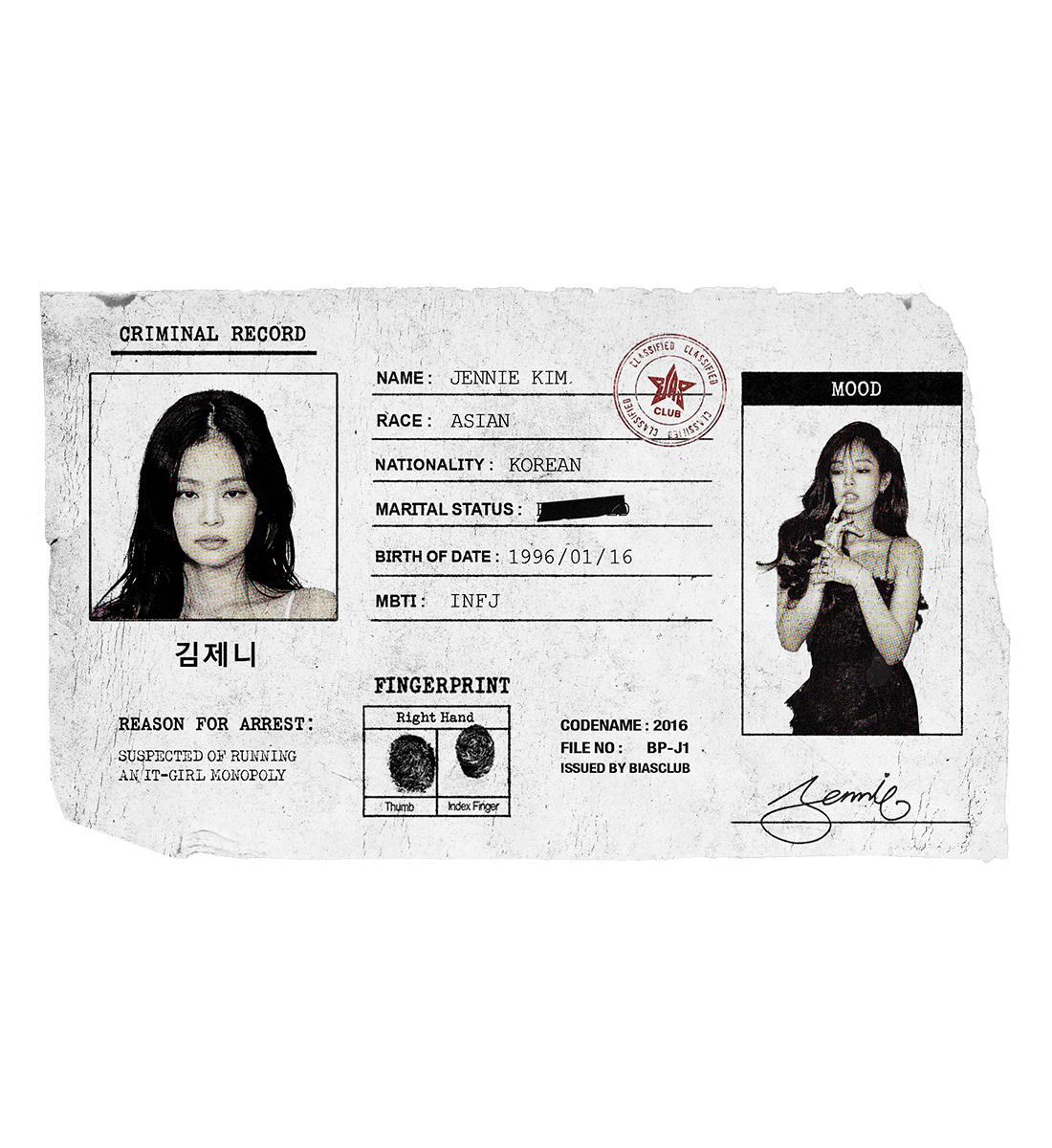 [BLACKPINK] Criminal Record Tee