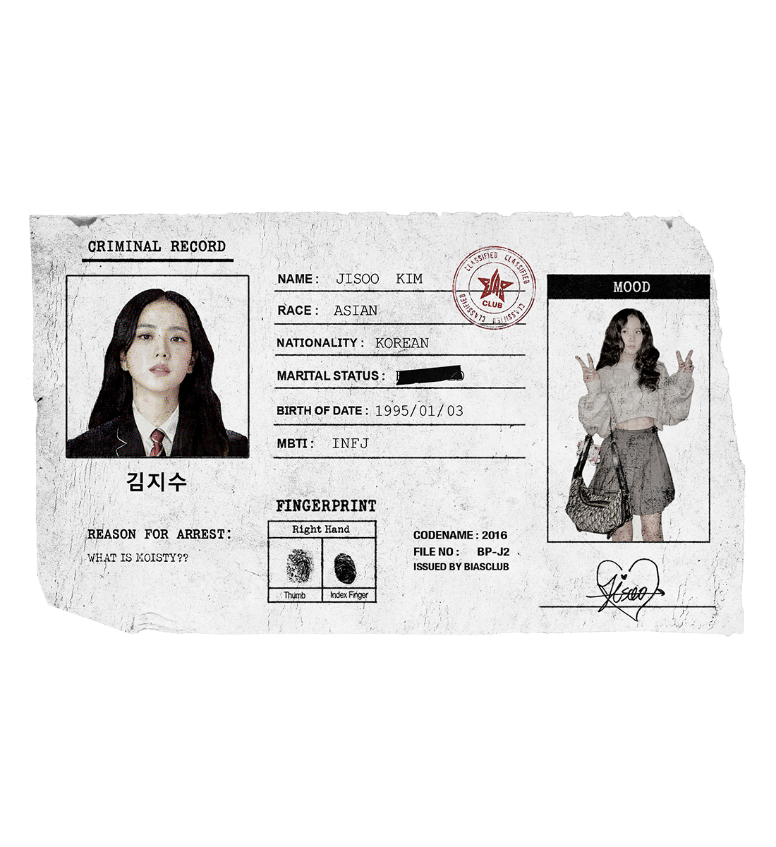 [BLACKPINK] Criminal Record Zip Jacket