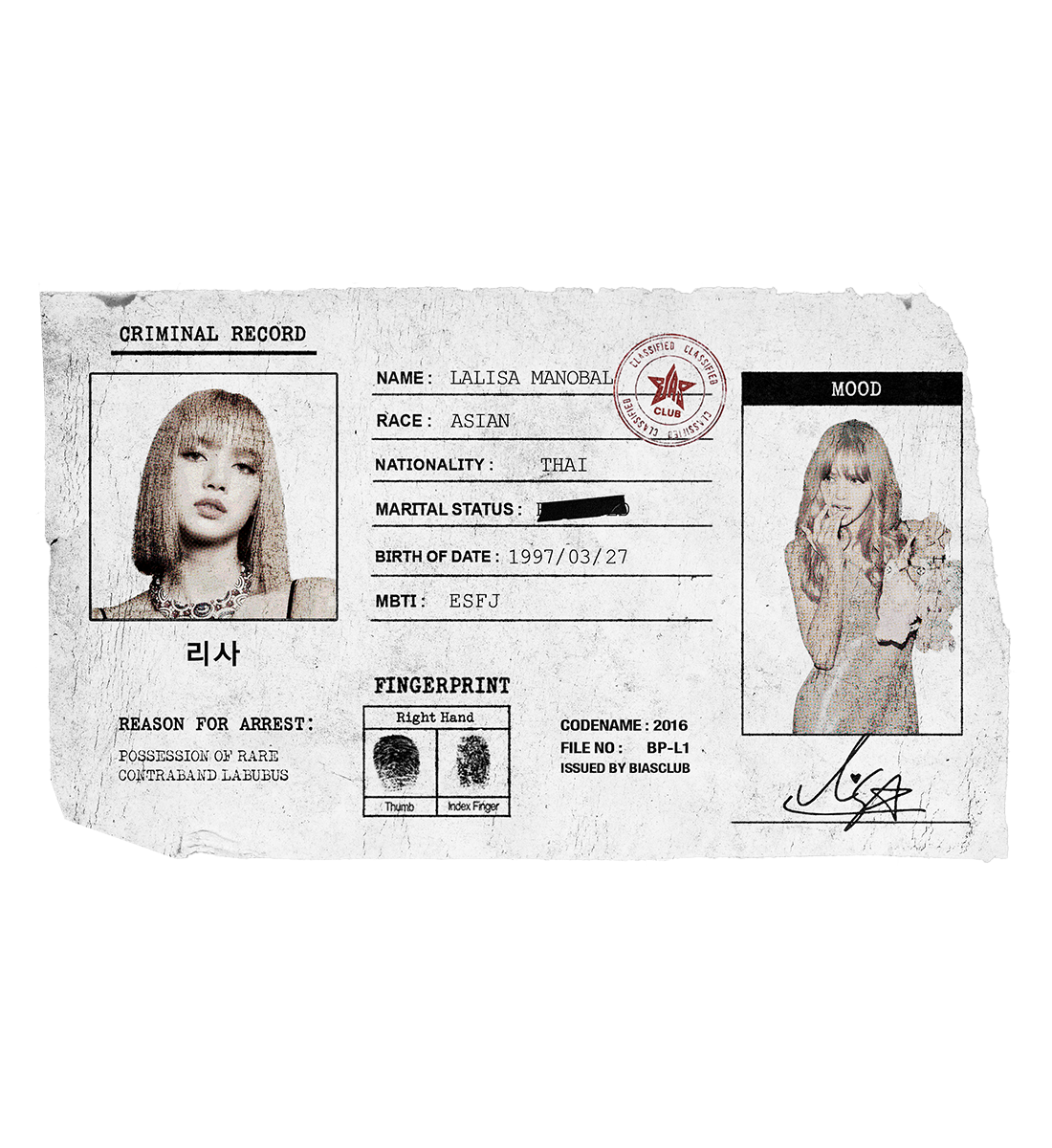 [BLACKPINK] Criminal Record Zip Jacket