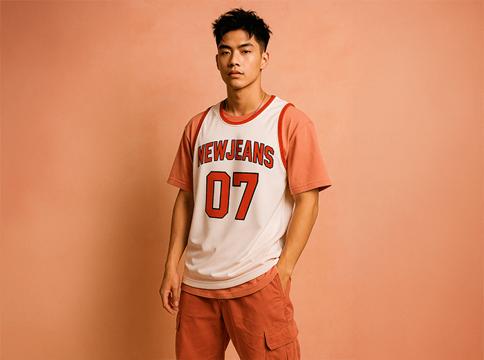 [NewJeans] White Sleeveless Jersey (unisex)