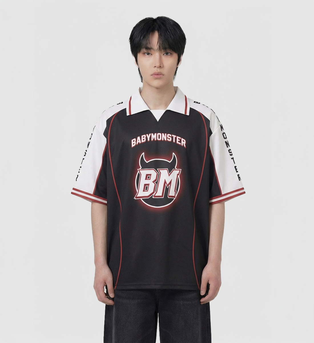 [BABYMONSTER] Polo Devil Jersey (Black) (Unisex)