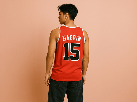 [NewJeans] Red Sleeveless Jersey (unisex)