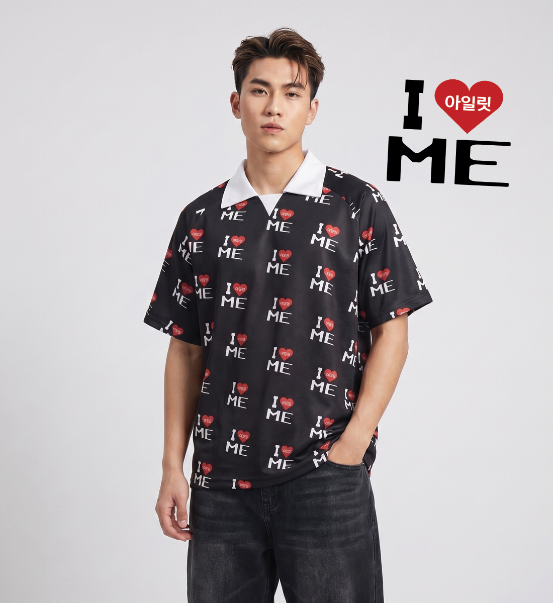 [ILLIT] Black Polo Jersey (Unisex)