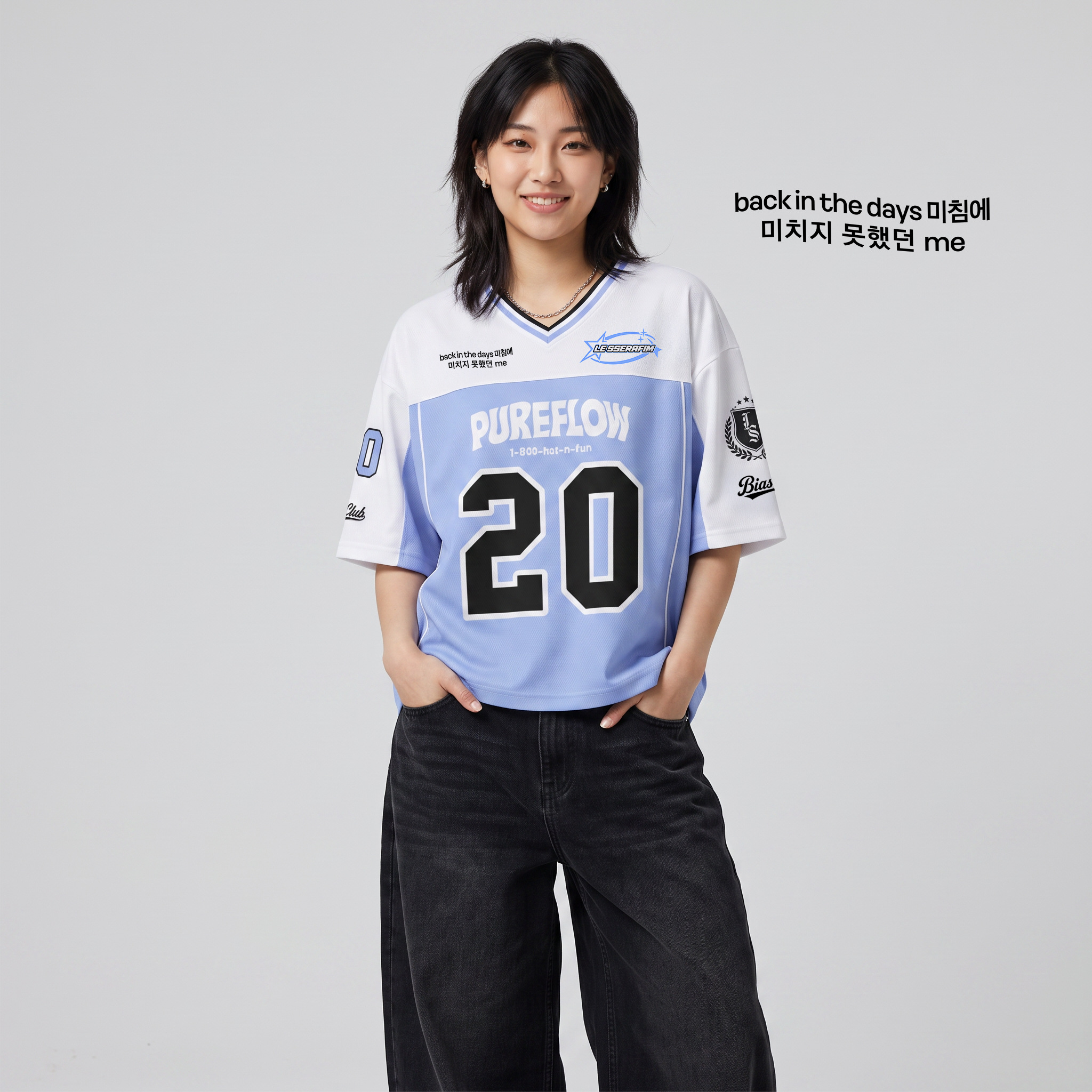 [LE SSERAFIM] Pureflow Jersey Blue (Unisex)