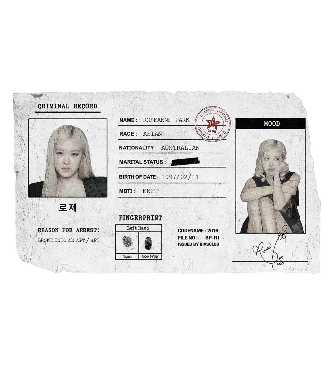 [BLACKPINK] Criminal Record Zip Jacket