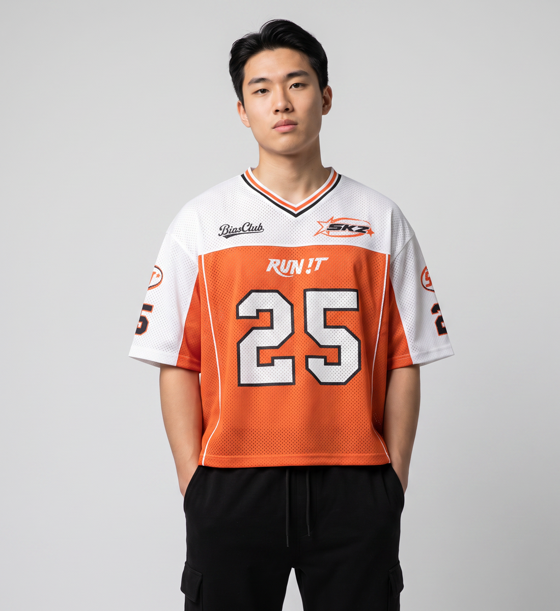 [Stray Kids] Run It Boxy Mesh Jersey (Unisex)