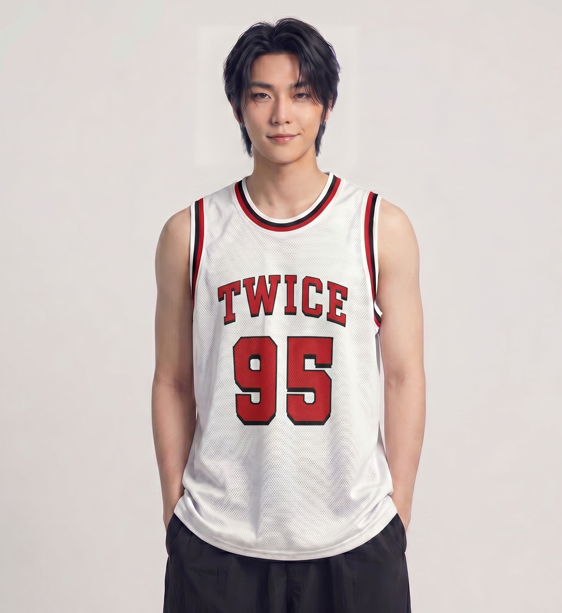 [TWICE] Sleeveless Jersey (White)