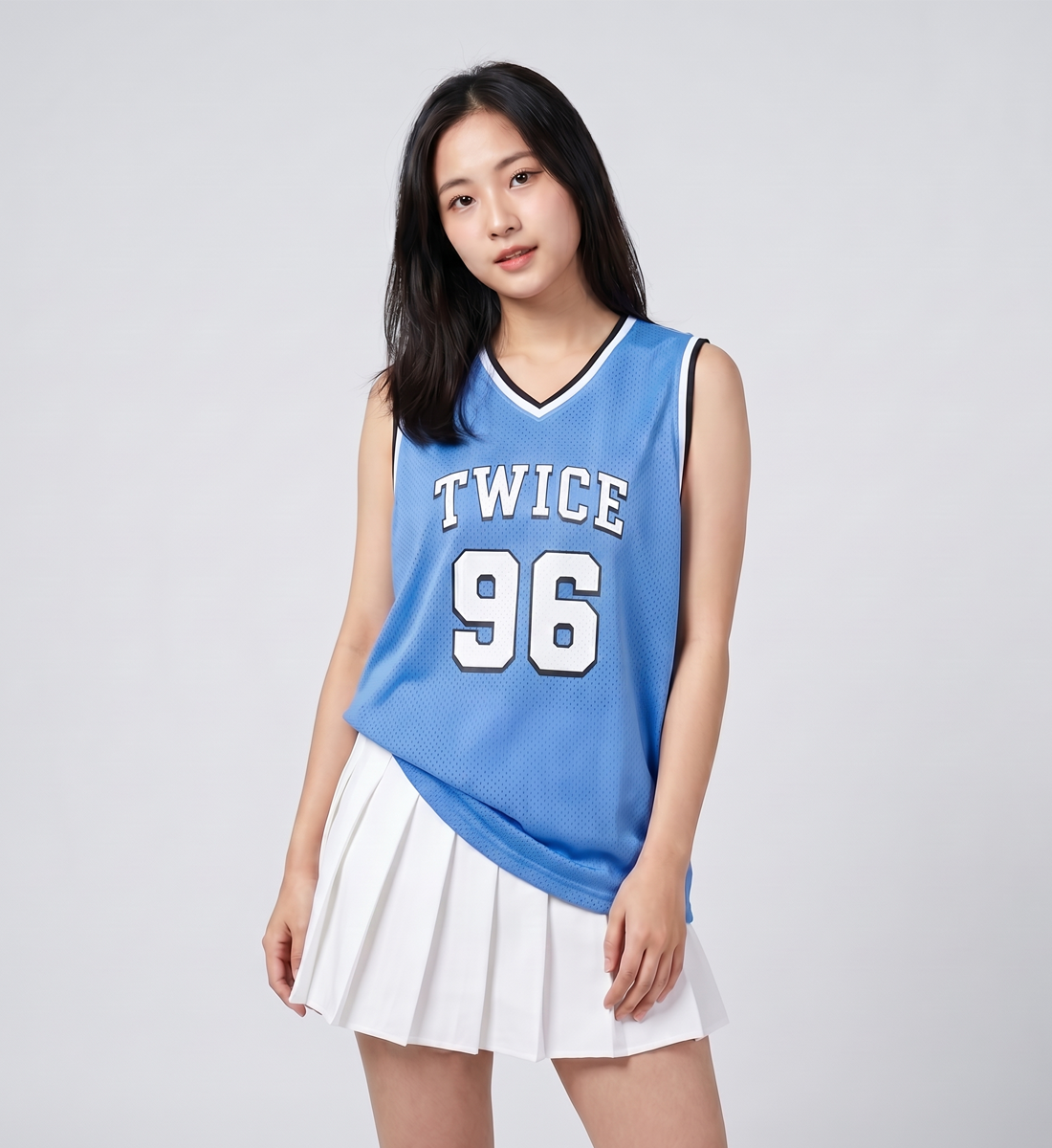 [TWICE] Sleeveless Jersey (Blue)