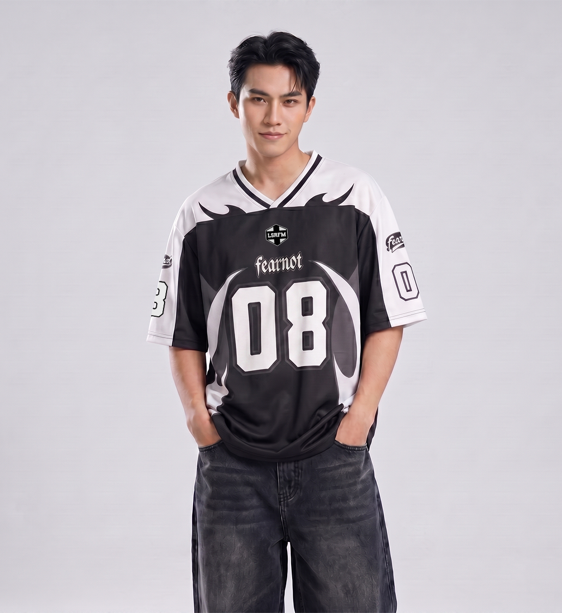 [LE SSERAFIM] Fearnot V-Neck Jersey (Unisex)