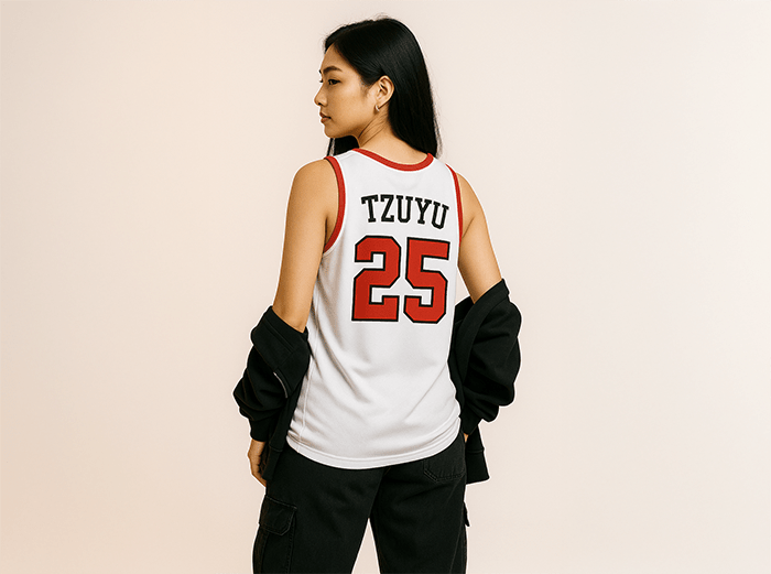 [TWICE] White Sleeveless Jersey (unisex)