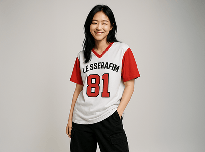 [LE SSERAFIM] White Jersey (unisex)
